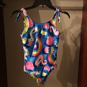 Girls Justice Summer Print One-piece swimsuit - Size 12